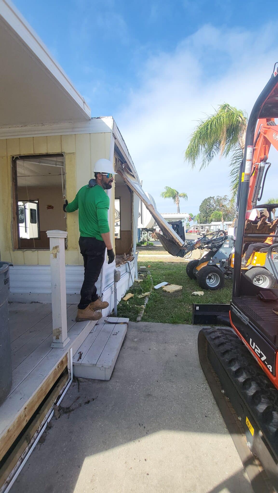 Mobile home removal