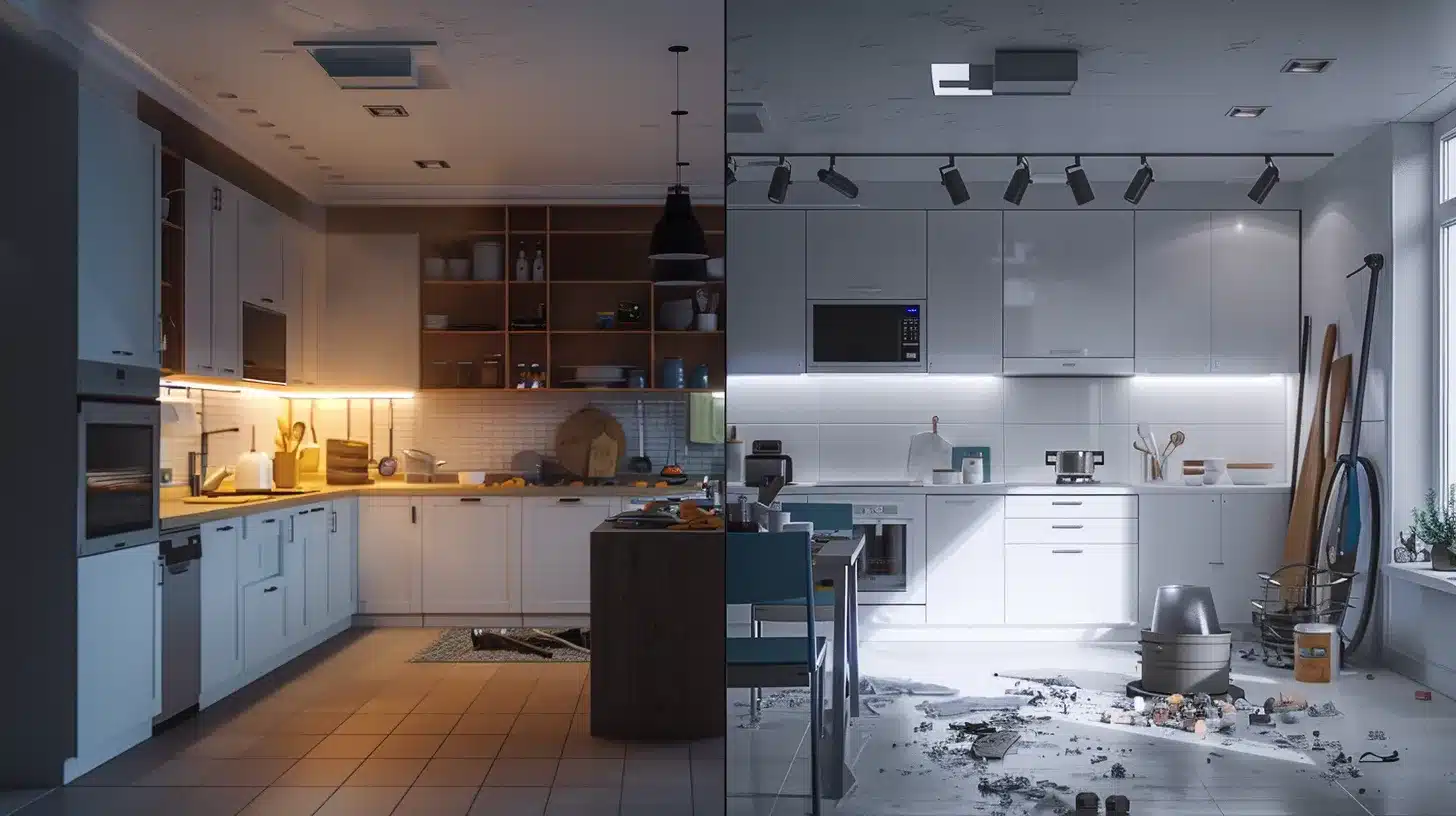 a a sleek modern kitchen is 55724a09 f270 4a4f 8290 f74ff65253b7